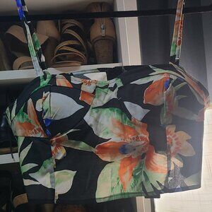Tropical crop top fashion nova